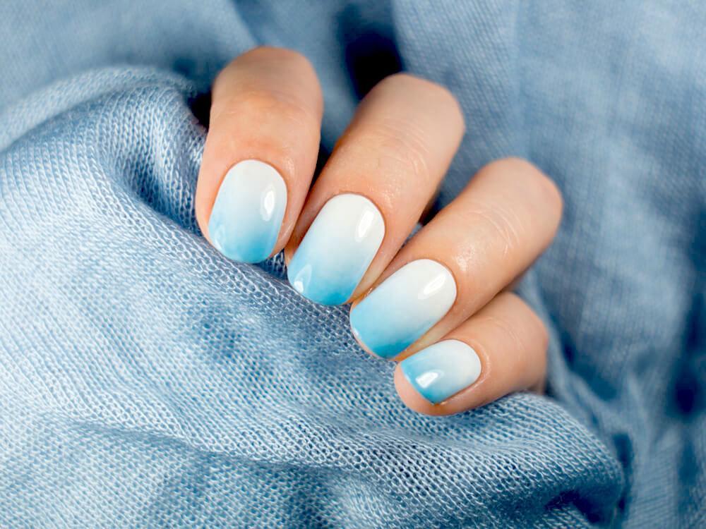 icy blue nails