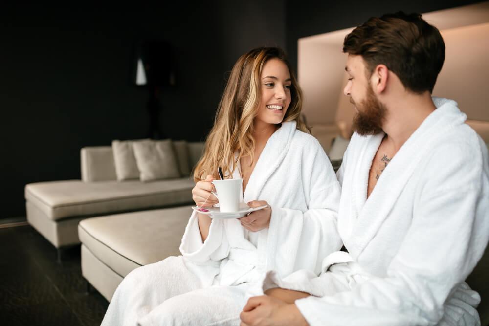 couple enjoying spa time