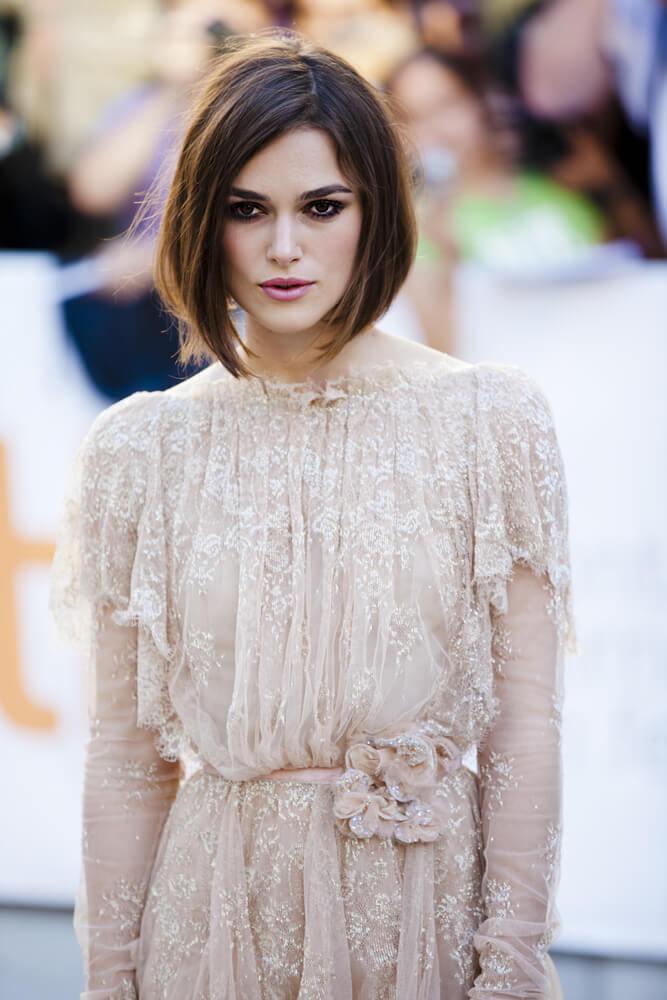 TORONTO, ON/CANADA - SEPTEMBER 13, 2011: Keira Knightley graces the TIFF red carpet at the screening of "A Dangerous Method" on September 13, 2011 in Toronto