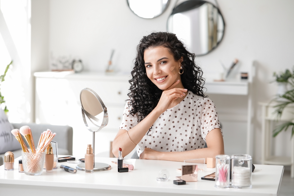 Beginner experimenting with makeup and concealer