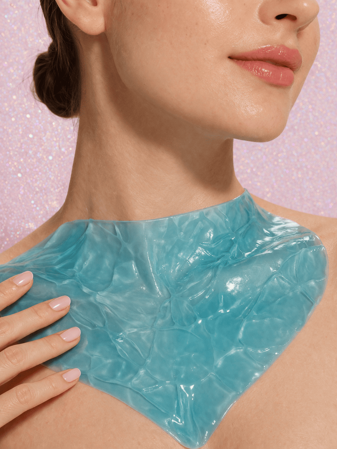 Wearing the Celestolite neck and chest mask